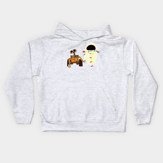 Wall-E and Eve Kids Hoodie by jasmineclarino